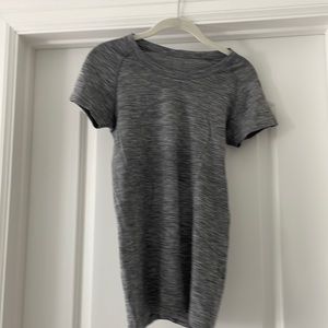 Lululemon swiftly tech short sleeve size 6. Gray. Like new.